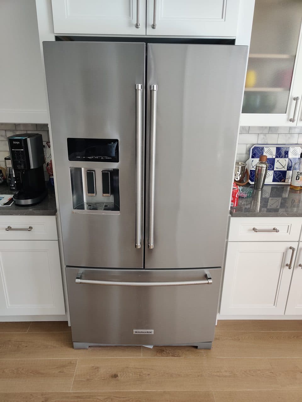 KitchenAid French door refrigerator in a customer's kitchen